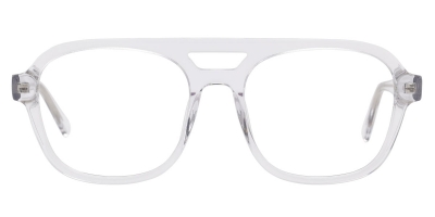 Vkyee prescription square unisex sunglasses in acetate materials, front color clear.
