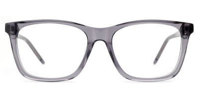 Vkyee prescription rectangle unisex eyeglasses in mixed material, front color grey