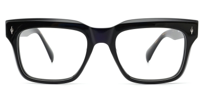 Vkyee prescription rectangle male eyeglasses in acetate material, front color tortoise