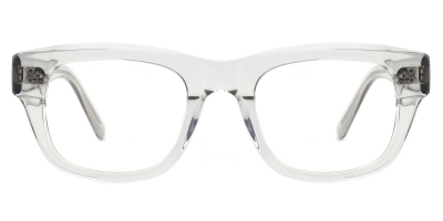 Vkyee prescription square unisex eyeglasses in mixed material, front color grey.