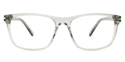 Vkyee prescription rectangle men eyeglasses in mixed material, front color green