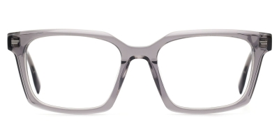 Vkyee prescription square unisex eyeglasses in acetate material, front color grey.