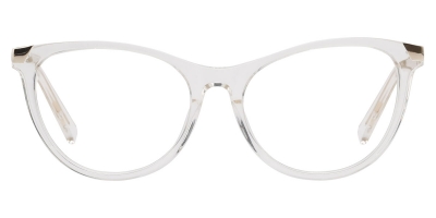 Vkyee prescription oval women eyeglasses in mixed material, front color clear