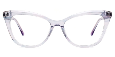 Vkyee prescription cat-eye women eyeglasses in acetate material, front color flower.
