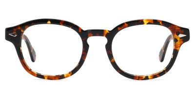 Vkyee prescription oval unisex eyeglasses in acetate materials, front color tortoise.