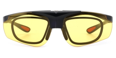 Vkyee prescription sporty men's eyeglasses in tr90 material,front color black