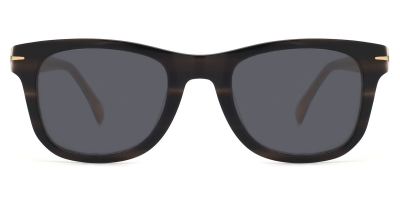 Vkyee prescription unisex sunglasses in square shape made by mixed material, front color stripe