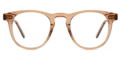 Vkyee prescription unisex in oval shape with acetate and mixed materials ,front color brown .