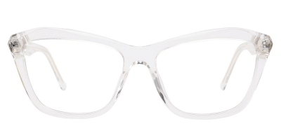 Vkyee prescription cateye female  eyeglasses in acetate and mixed materials, front color clear. 