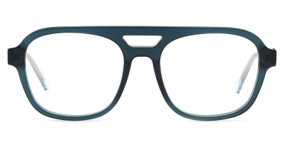 Vkyee prescription square unisex sunglasses in acetate materials, front color green.