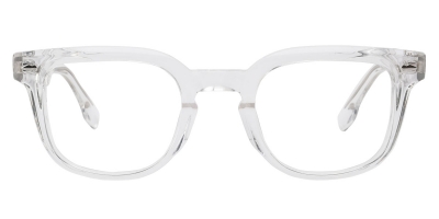 Vkyee prescription rectangle unisex eyeglasses in acetate material, front color clear