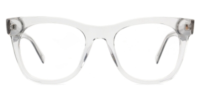 Vkyee prescription square men eyeglasses in acetate material,  front color grey .