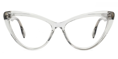 Vkyee prescription cat-eye women eyeglasses in acetate material, front color grey.
