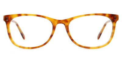 Vkyee prescription oval women eyeglasses in acetate materials, front color tortoise.