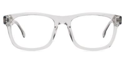 Vkyee prescription square unisex eyeglasses in mixed material, front color grey.