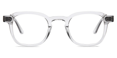 Vkyee prescription round unisex eyeglasses in mixed materials, front  color grey.