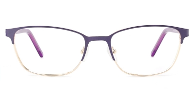 Vkyee prescription oval shape women eyeglasses in other material ,  front color purple  .