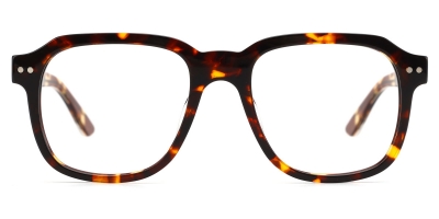 Vkyee prescription round women eyeglasses in mixed materials, front color tortoise.
