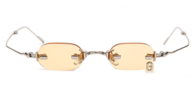 Vkyee prescription oval unisex sunglasses in mixed materials, front color orange