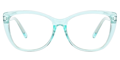 Vkyee prescription square women eyeglasses in TR90 materials, front color green