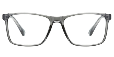 Vkyee prescription rectangle female eyeglasses in TR90 material, front color grey.