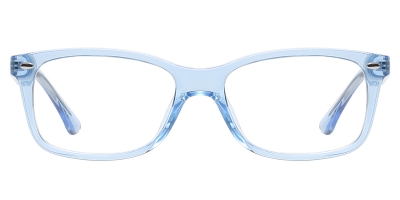 Vkyee prescription square female eyeglasses in TR90 material, front color blue .