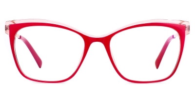 Vkyee prescription eyewear female square tr90,front color red