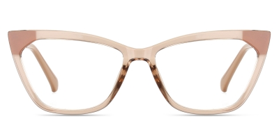 Vkyee prescription eyewear female square tr90,front color brown