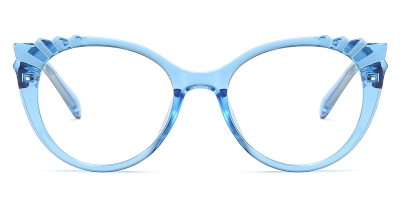 Vkyee prescription eyewear female round tr90,front color blue