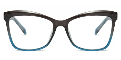 Vkyee prescription square female eyeglasses in TR90 material, front color blue.