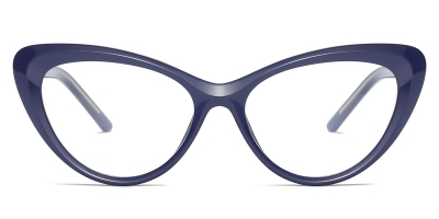 Vkyee prescription cat-eye female eyeglasses in TR90 material ,front color blue. 