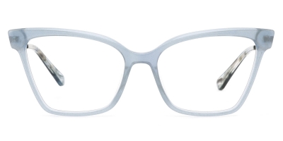 Vkyee prescription cateye female  eyeglasses in acetate and mixed materials,  front color blue . 