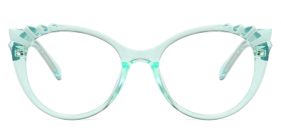 Vkyee prescription eyewear female round tr90,front color green