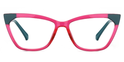Vkyee prescription eyewear female square tr90,front color rosy