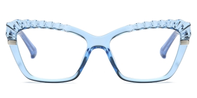 Vkyee prescription eyewear female cateye tr90,front color blue