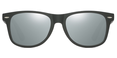 Vkyee prescription square unisex sunglasses in other plastic material, front color black-silver