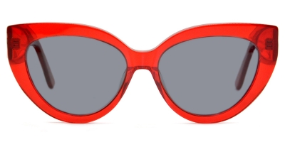 Vkyee sunglasses eyewear female cateye acetate frame,front color red
