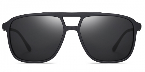 Vkyee prescription oval male sunglasses in TR90 materials, front color black

