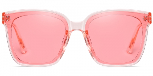 Vkyee prescription square unisex sunglasses in other plastic materials, front color pink