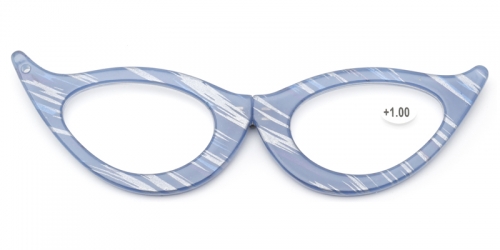 Vkyee prescription cat-eye unisex eyeglasses in metal material, color blue