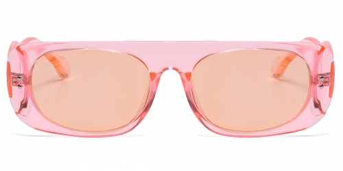 Vkyee prescription rectangle women sunglasses in TR90 materials, front color pink