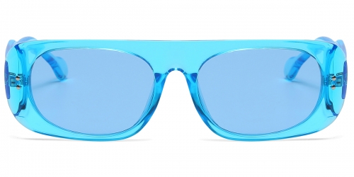 Vkyee prescription rectangle women sunglasses in TR90 materials, front color blue