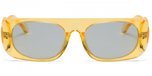 Vkyee prescription rectangle women sunglasses in TR90 materials, front color champagne