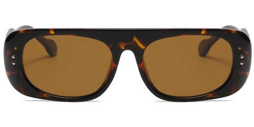 Vkyee prescription rectangle women sunglasses in TR90 materials, front color demi