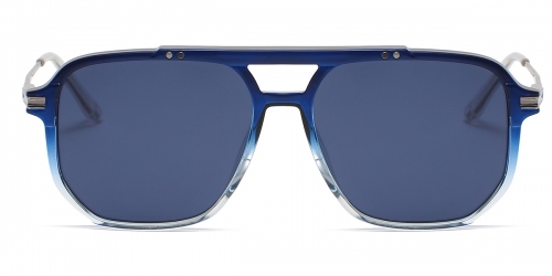 Vkyee prescription aviator men sunglasses in mixed materials, front color blue.