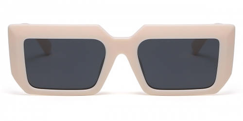Vkyee prescription square unisex sunglasses in TR90 materials, front color beige