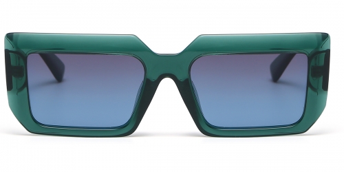 Vkyee prescription square unisex sunglasses in TR90 materials, front color green