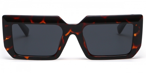 Vkyee prescription square unisex sunglasses in TR90 materials, front color demi