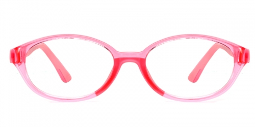 Vkyee prescription kids optical eyeglasses unisex TR frame,front color pink
