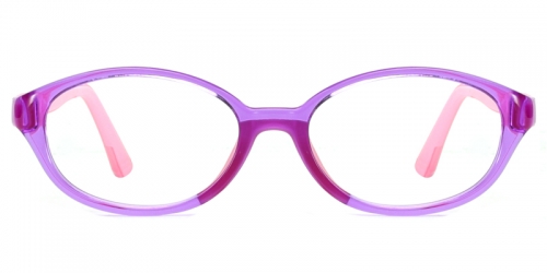 Vkyee prescription kids optical eyeglasses unisex TR frame,front color purple